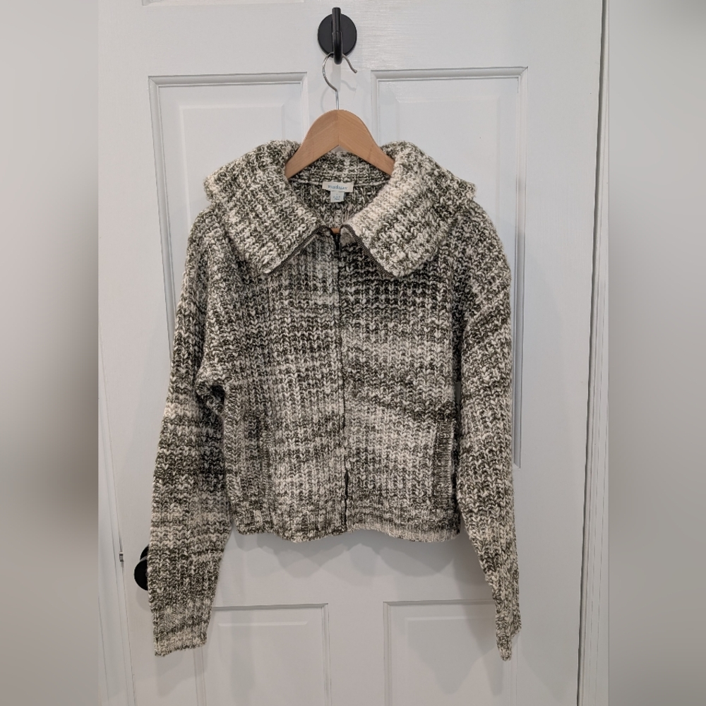Sundance Tamara Zip Up Cardigan Olive L